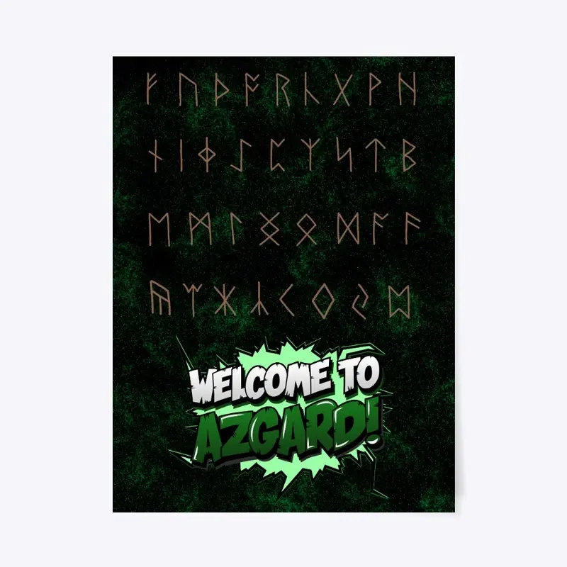 Welcome to Azgard Runes Poster